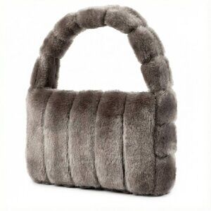New Marie faux fur grey bag